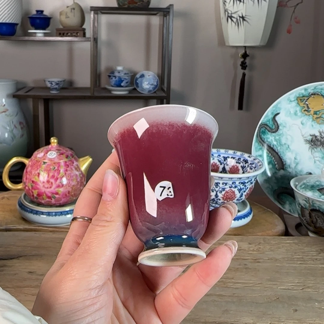 杯景德镇陶瓷柴烧多人