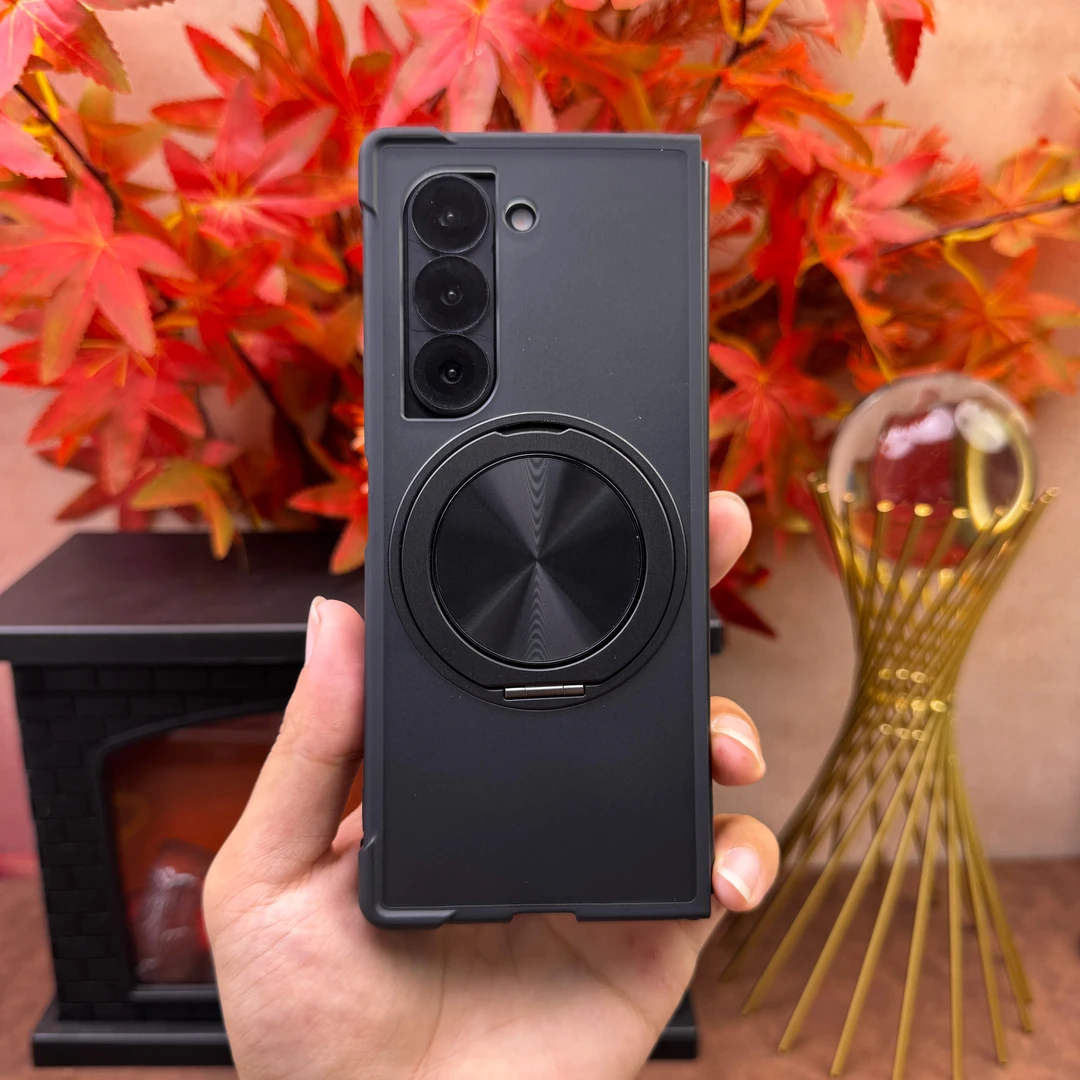 适用三星zfold3456手机壳四角防摔W24全包支架W223商务zfold7男款