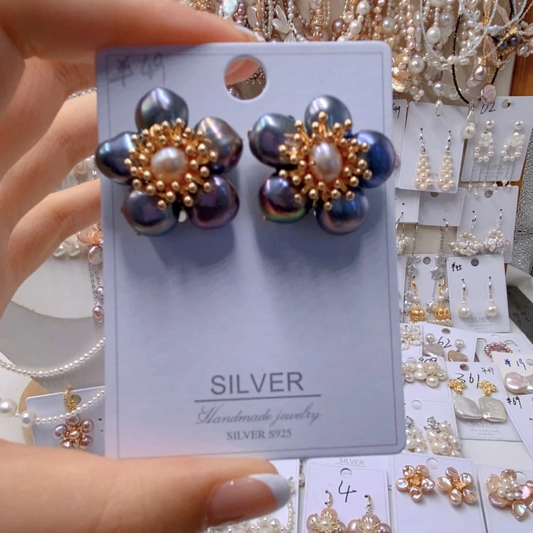 颈饰银S925镶嵌淡水珍珠