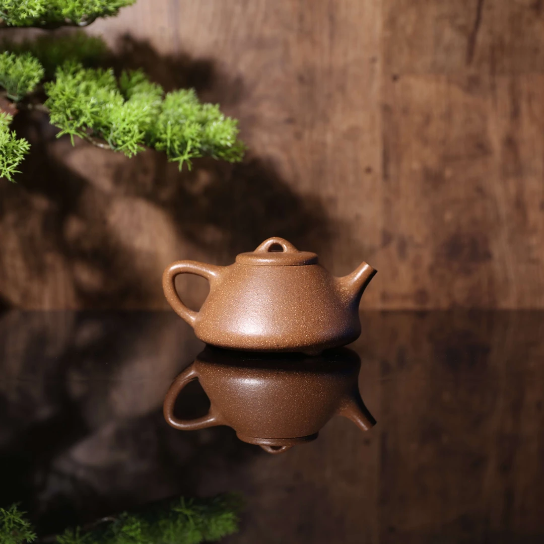 【前墅龙窑丨子冶石瓢】李琴 降坡泥 约220cc 紫砂壶