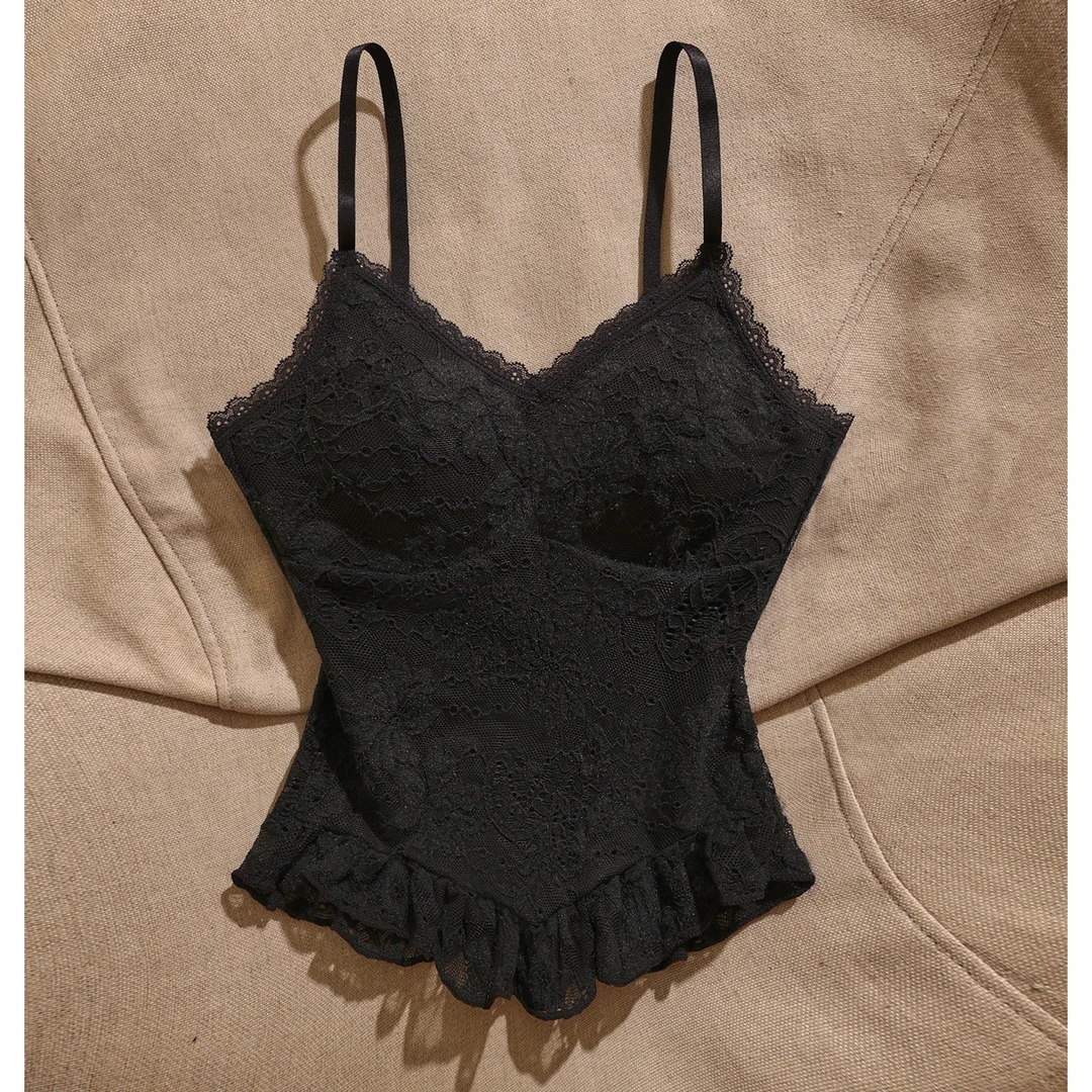 高级感性感辣妹气质蕾丝吊带背心设计感显瘦纯欲外穿百搭小众上衣