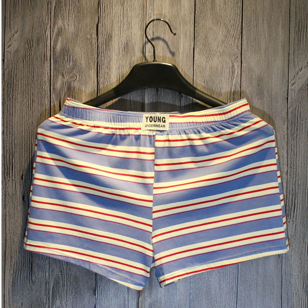 贾鲁萨加高端时尚冬季男士休闲条纹棉质宽松透气家居中腰阿罗裤