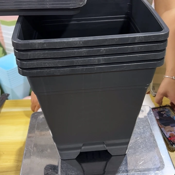 方盆口23高26黑色带托4只