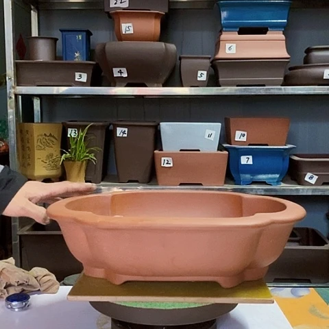 红陶宜兴紫砂花盆