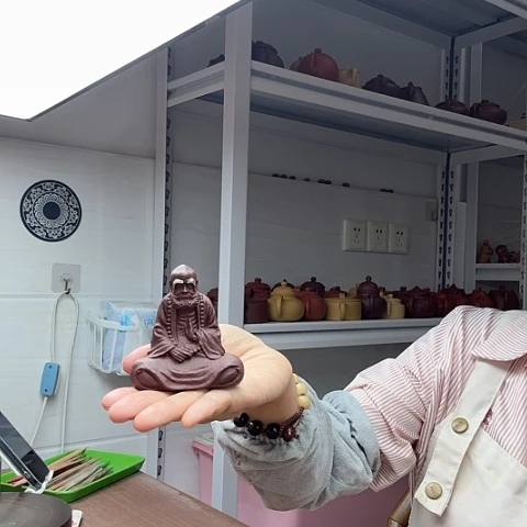 茶案紫泥达摩茶宠