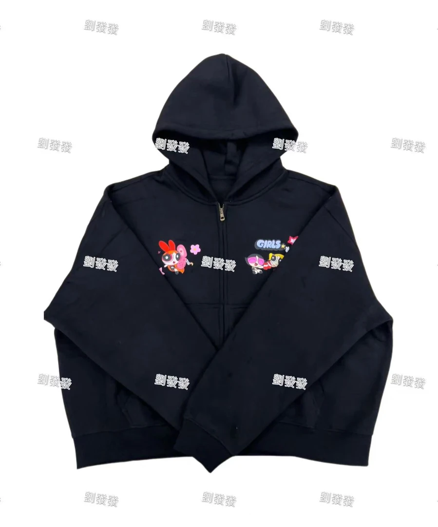 【劉發發】K063【小女警外套】新款宽松连帽洋气时尚百搭短款外套