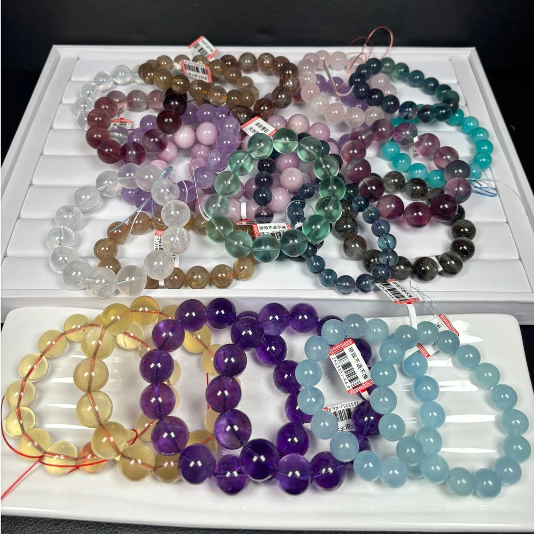 彩宝天然水晶手串源头工厂店 请移步直播间挑选美货多-多样性发货