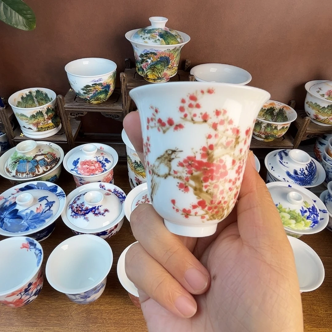 忠意堂釉下彩喜上眉梢