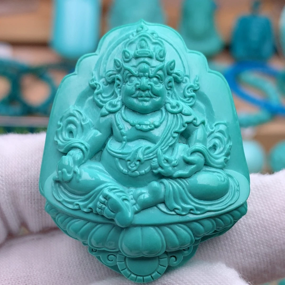 未镶嵌绿松石珠宝奇石黄财神