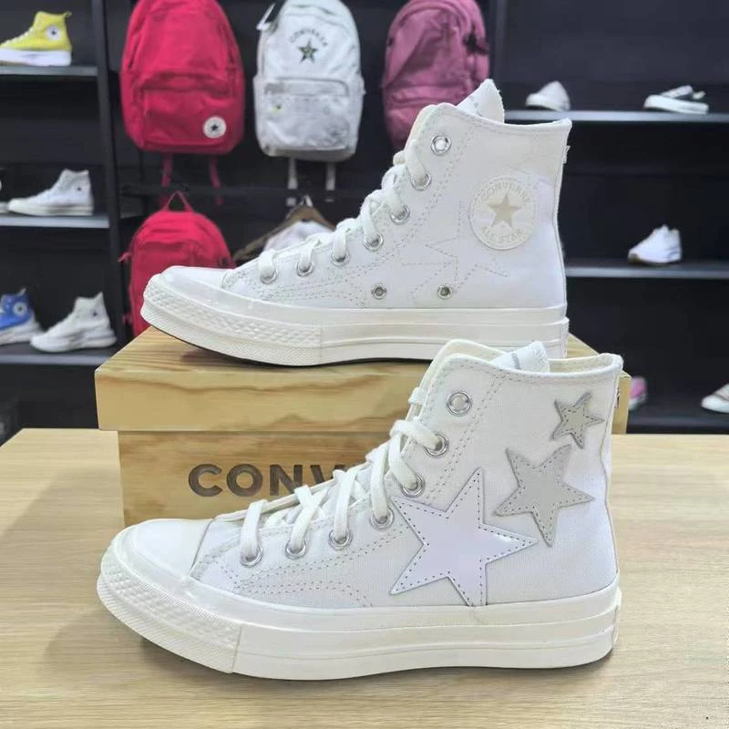 CONVERSE/匡威1970S星星刺绣贴片男女情侣高帮复古帆布鞋/A11611C