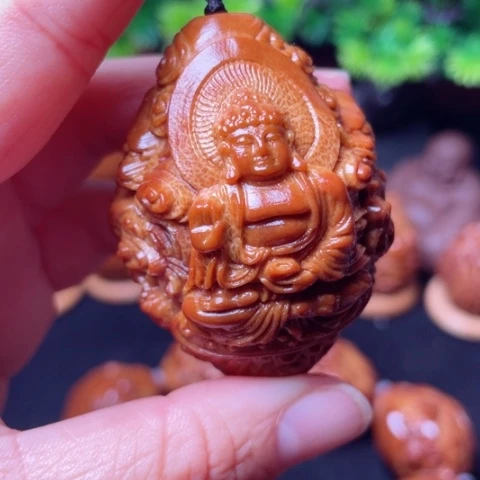 【闪购商品】手串/手链橄榄核37左右九龙拜如来单子竹环