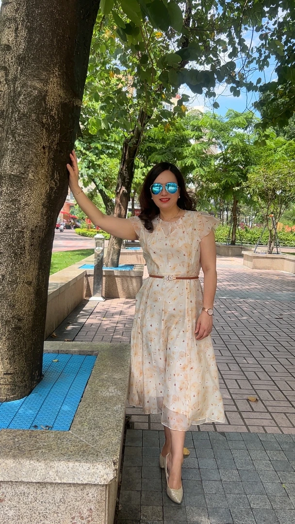Ditto/迪图显瘦夏季印花衣裙899