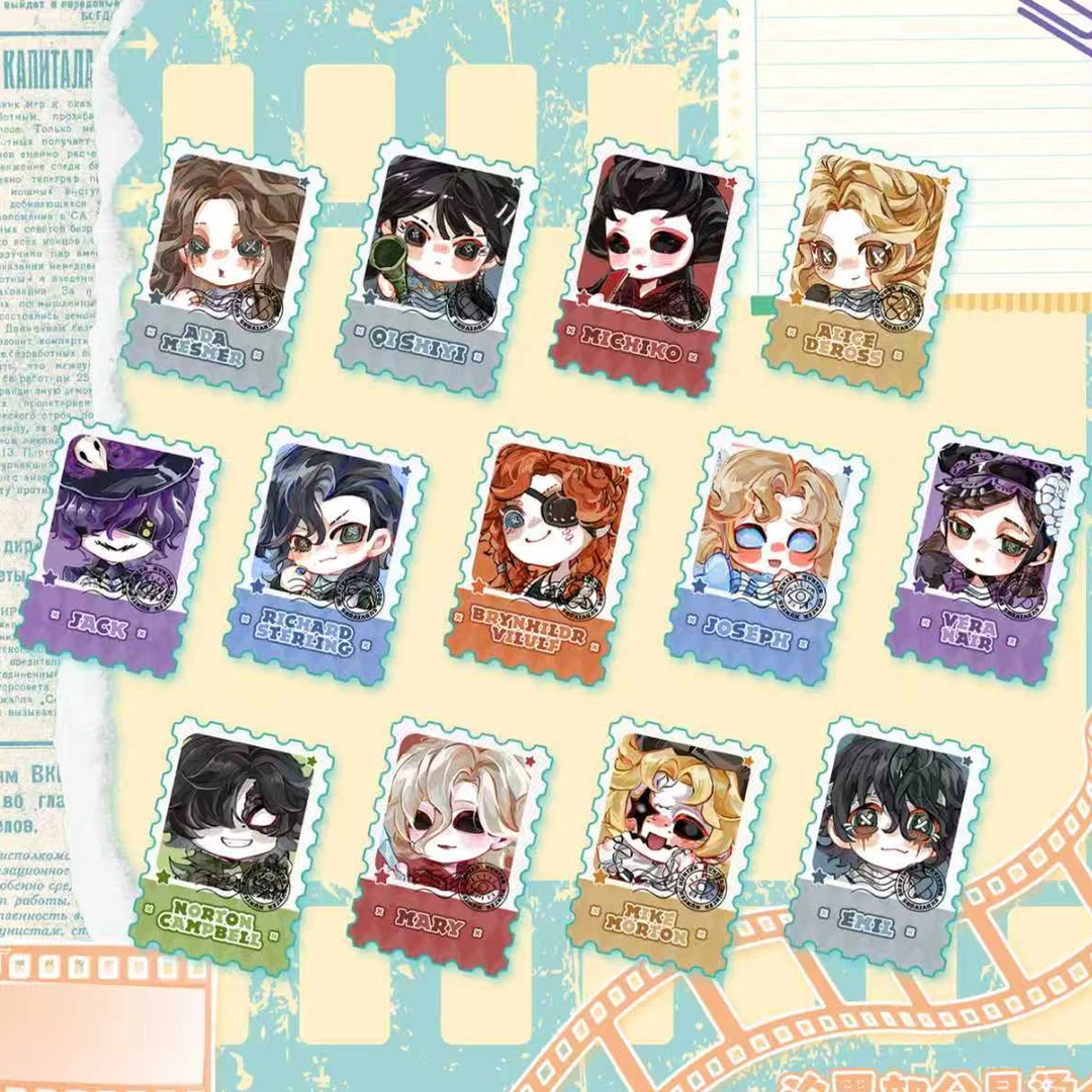 同人授权第五人格蜡笔小方烫金邮票代拆