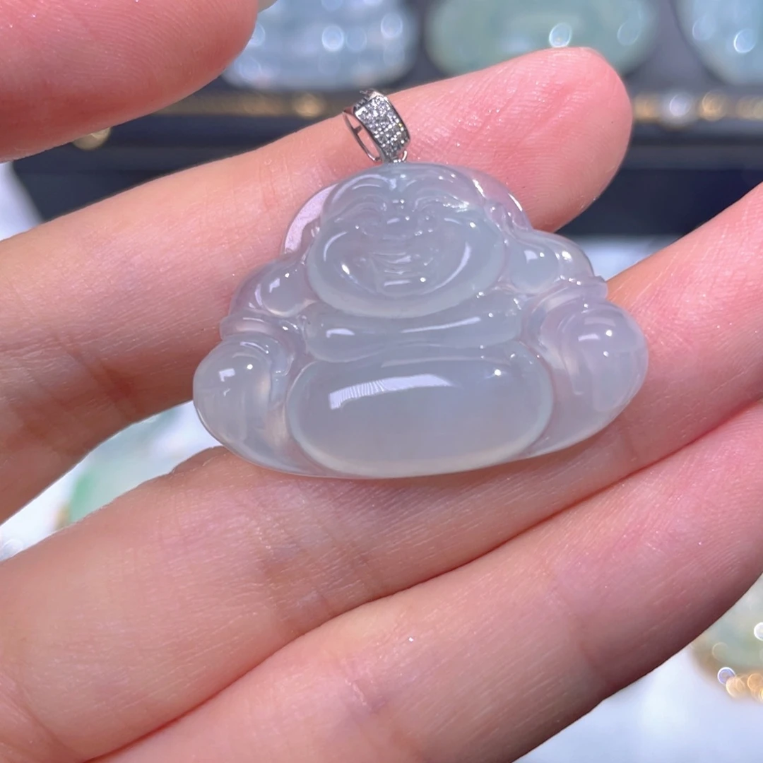 颈饰18K金镶嵌翡翠翡翠