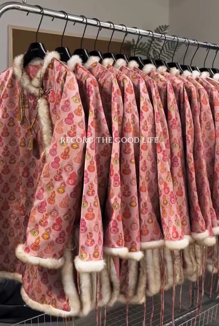 大码国风旗袍裙子新年战袍