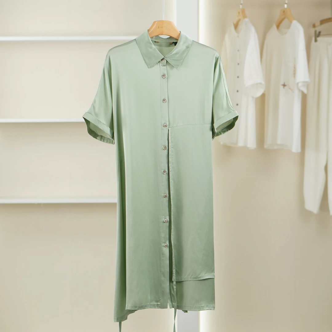 【麦笛02】 5062152 纯色简约连衣裙夏季专柜撤柜