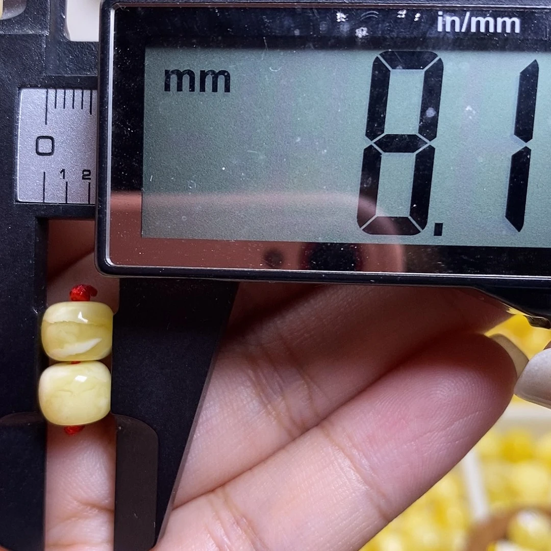 裸石琥珀未镶嵌迷*香蜜蜡老型对珠