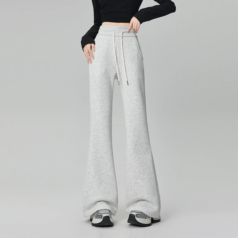 【DK】加绒喇叭裤高腰显腿长美式休闲裤时尚百搭运动秋冬5175/5169