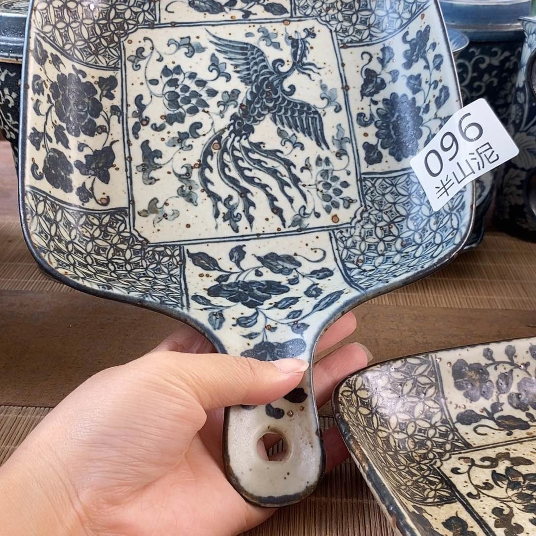 手工手绘青花高温陶瓷
