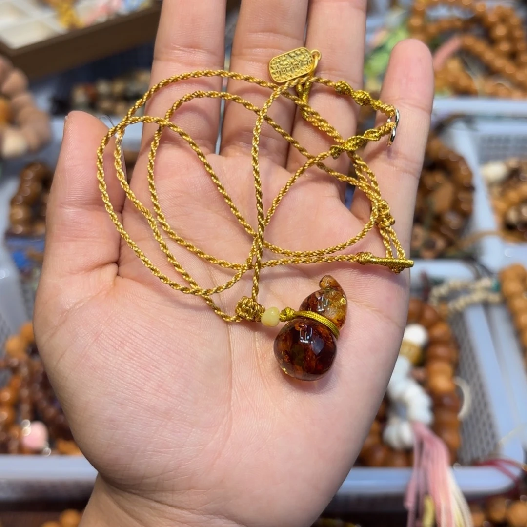 白玉菩提吊坠葫芦项链