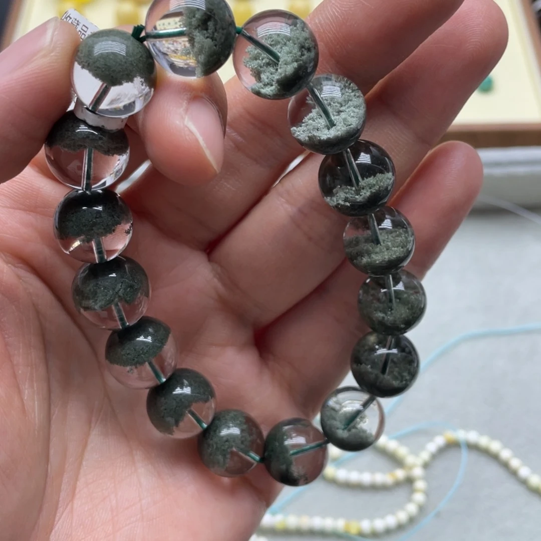 水晶手链未镶嵌蕉*绿幽灵