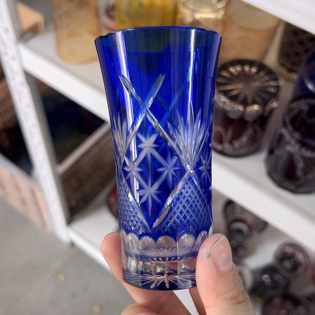 水晶玻璃平底款微瑕一个