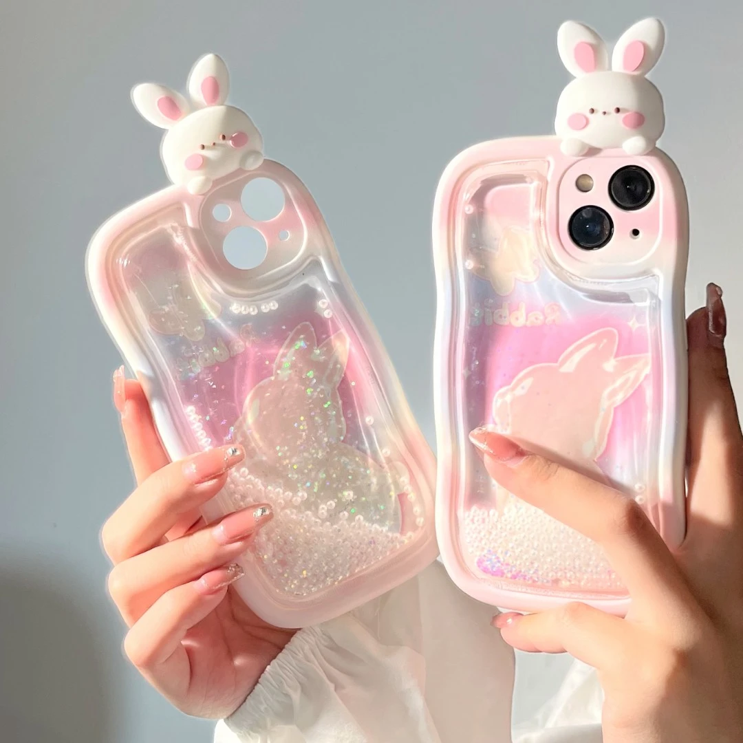 (苹果)卡通流沙兔子夏天可爱星黛露全包适用iPhone女款硅胶手机壳