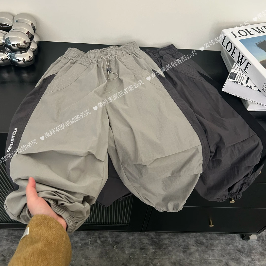 儿童春夏薄款裤子2025新款夏季帅气百搭长裤中大童宽松洋气休闲裤