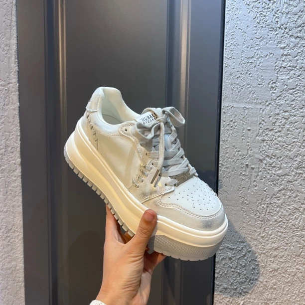 2025-8厚底低帮休闲减震春季透气松糕鞋休闲鞋运动鞋