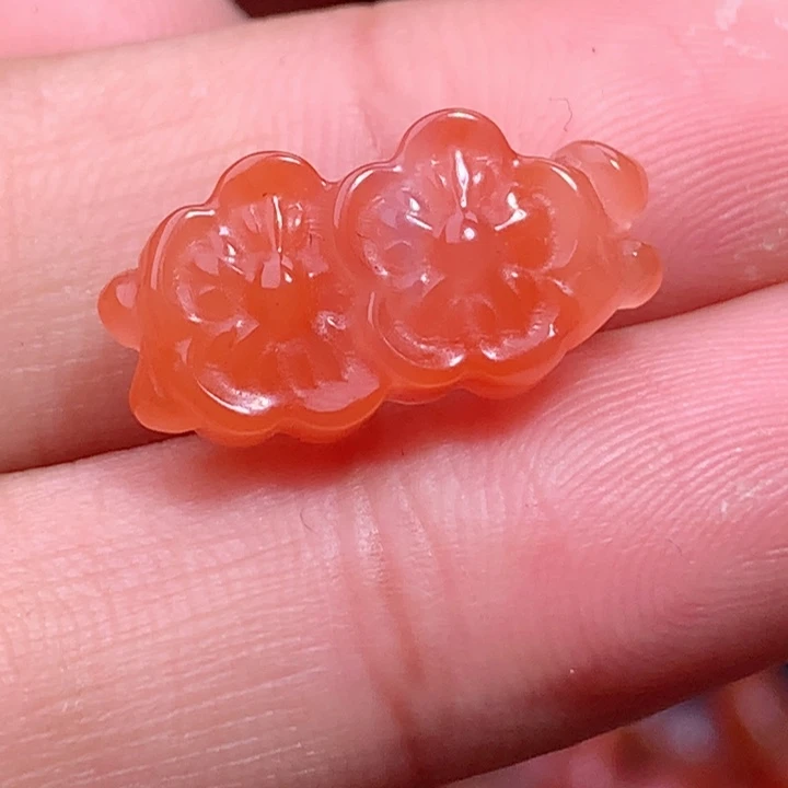 南红玛瑙未镶嵌南红花牌