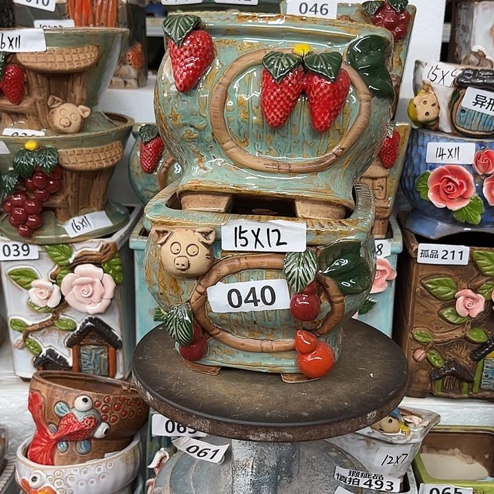 紫砂花盆粗陶材质多肉花盆