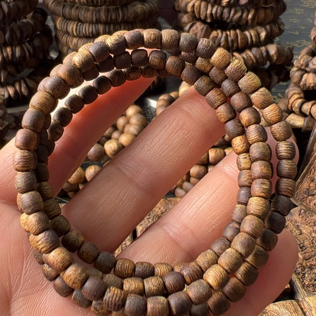 沉香手串0.4奇楠鼓珠多圈