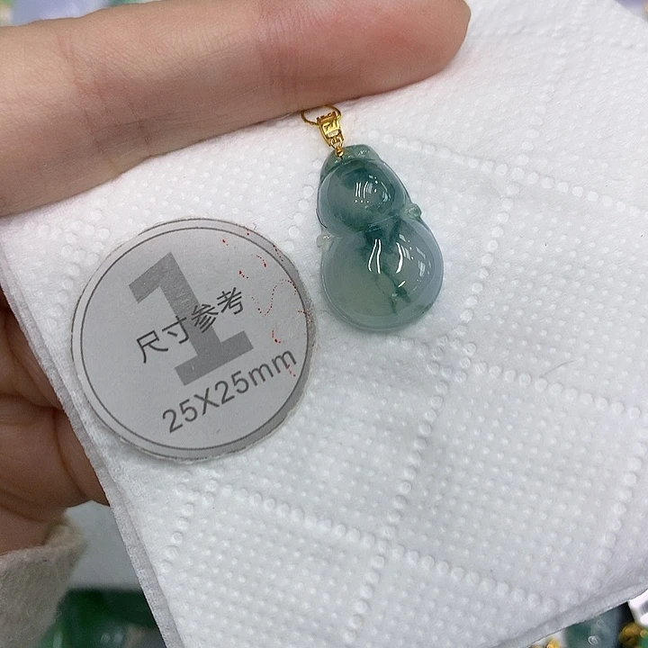 颈饰18K金镶嵌翡翠123456778999