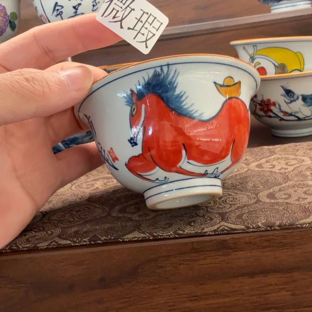 釉下彩纯手绘微瑕