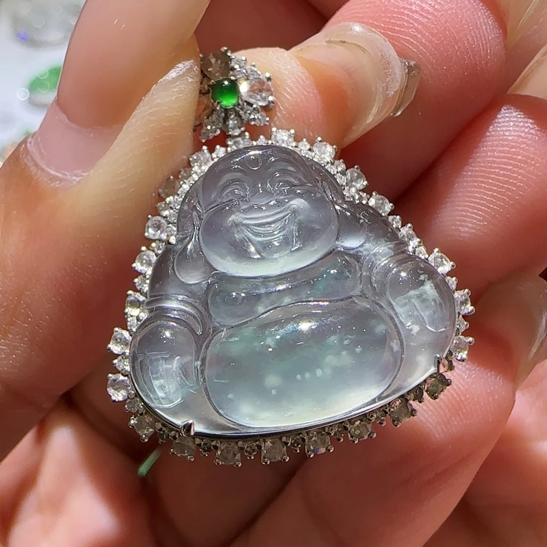 【闪购商品】颈饰18K金镶嵌翡翠天然