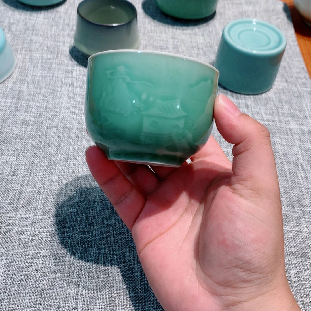 舍***～龙泉青瓷茶具杯子