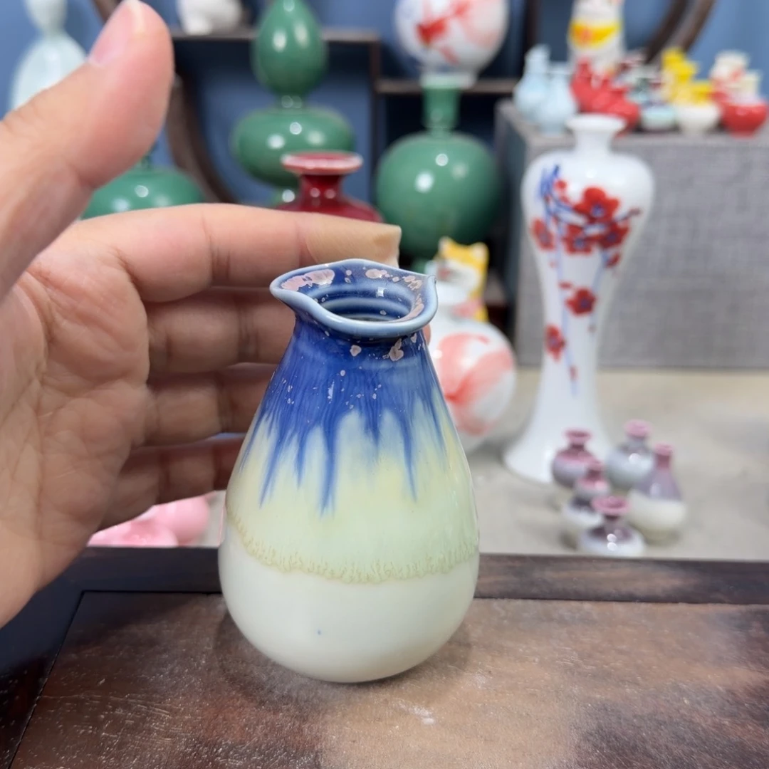 陶瓷手工小花器摆件