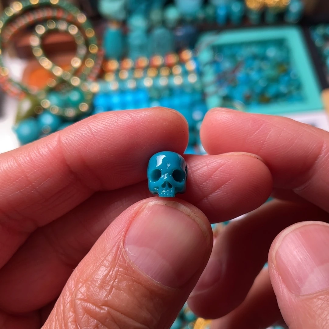 绿松石颈饰足金镶嵌娃*鱼