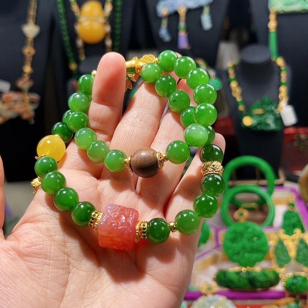 【闪购商品】和田玉（碧玉）手链未镶嵌福利