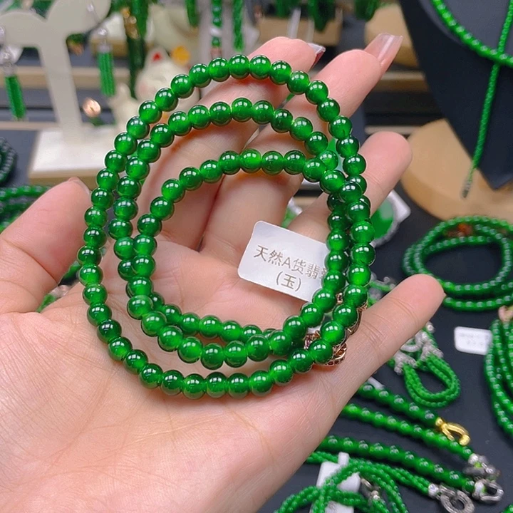 李***～翡翠未镶嵌颈饰翡翠项链6
