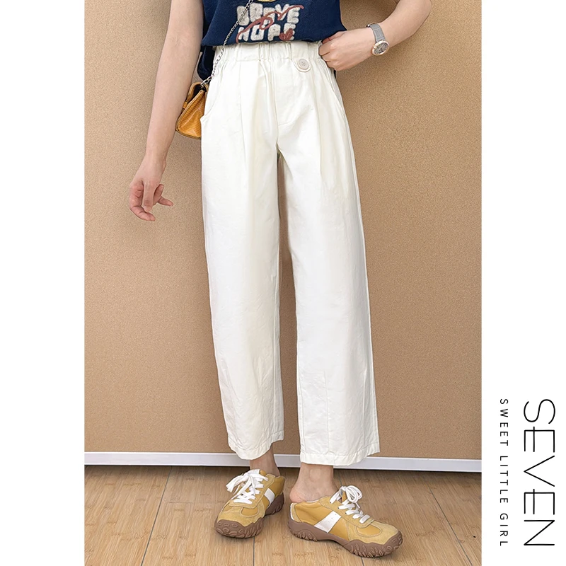 195现货|九分花苞裤⑧七七146小个子透气百搭显瘦休闲裤女小美说