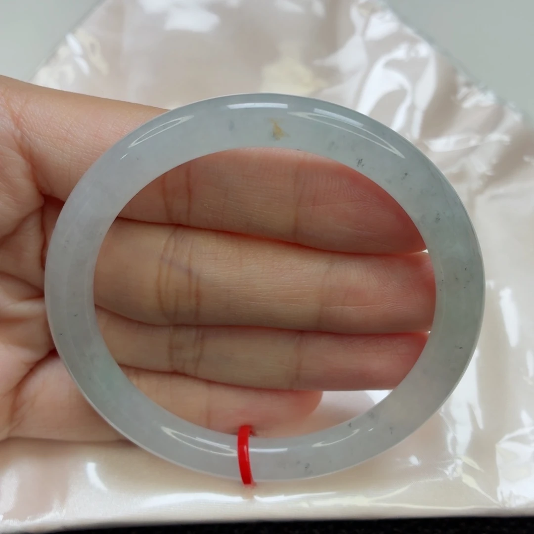 翡翠未镶嵌手镯老坑55圈冰底起光乌鸡花002