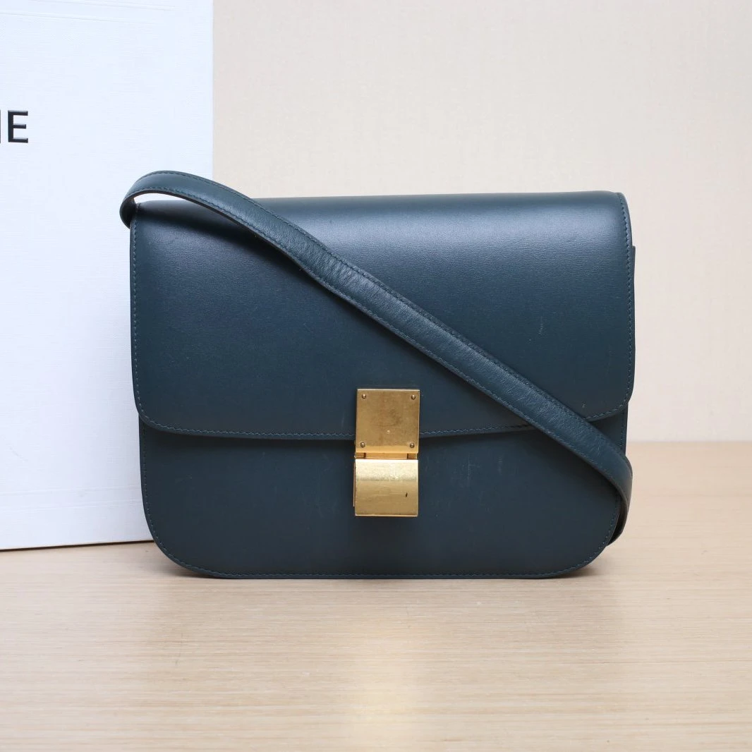 95新 Celine/思琳 【娇】Classic Box单肩包皮革C金扣 P225786924