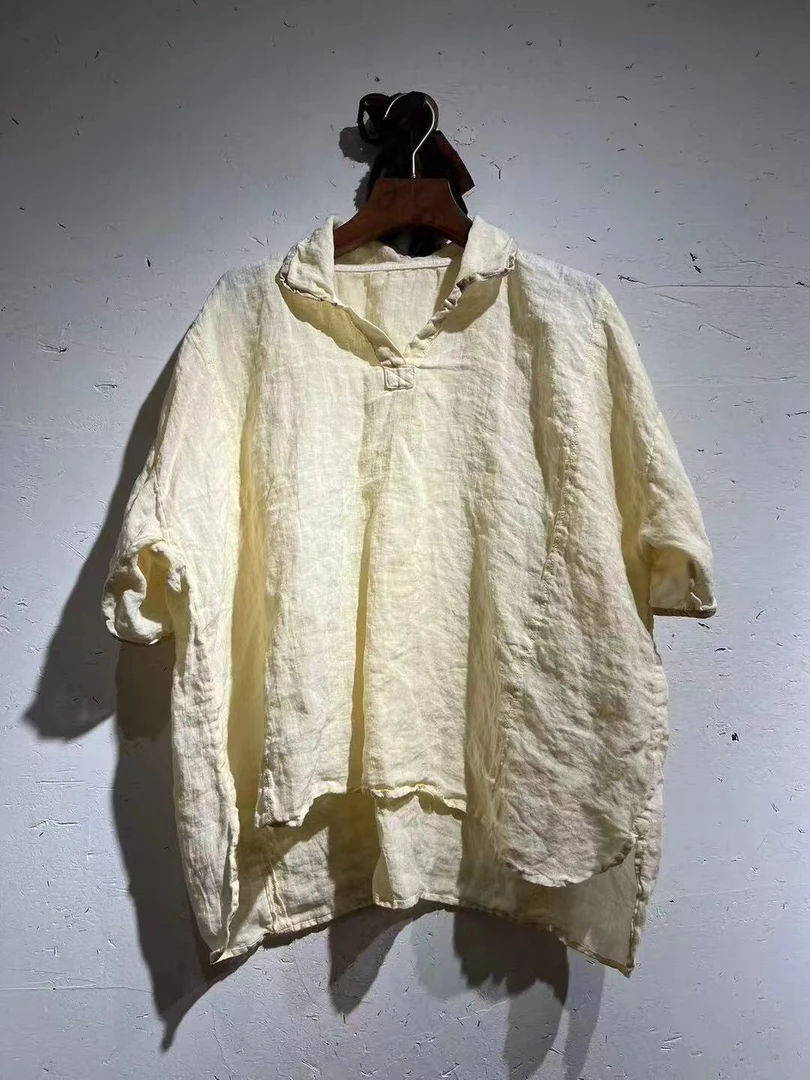 冬冬分享《衣路走来》741亚麻套头短袖