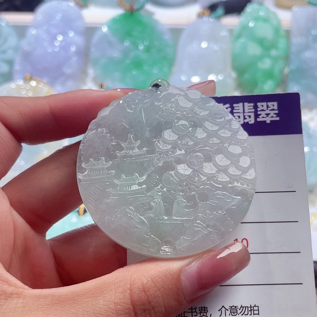 颈饰未镶嵌翡翠山水