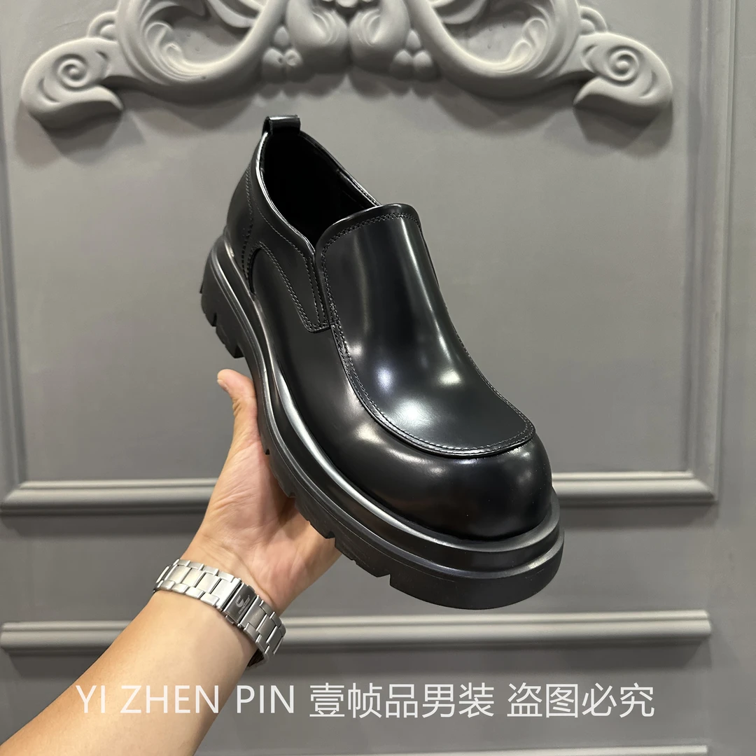 【壹帧品】''时尚皮鞋''绅士英伦风时尚商务百搭真皮圆头休闲男鞋