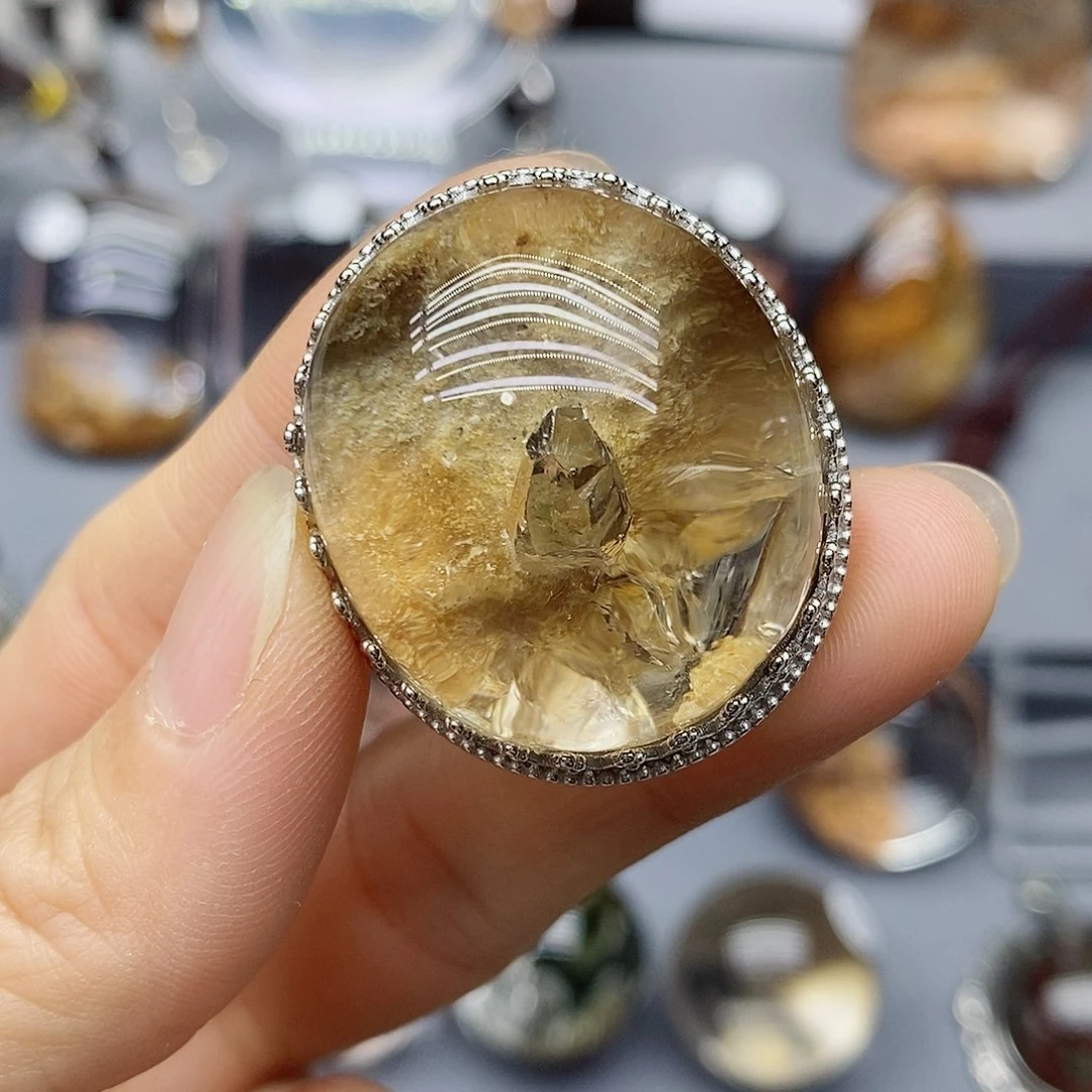 S***天银S925镶嵌珠宝半成品水晶定制水晶