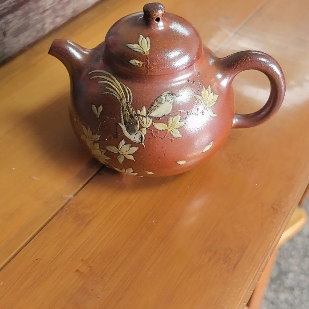 茶壶紫砂圆器柴烧