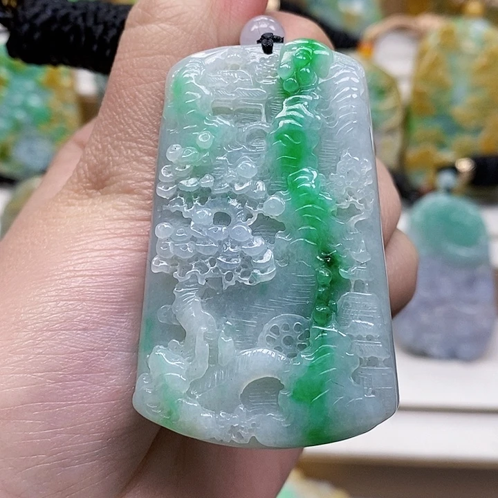 颈饰未镶嵌翡翠翡翠A货