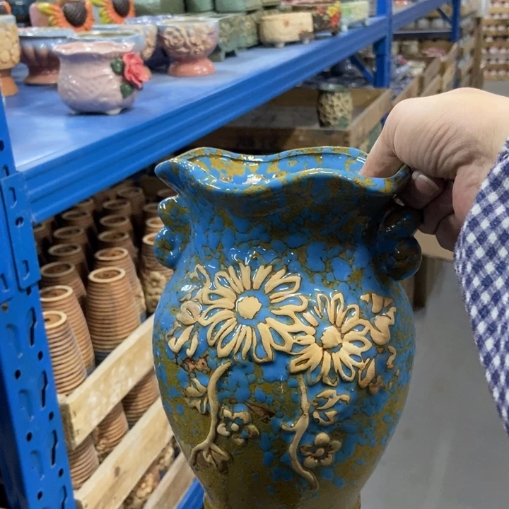 陶瓷花盆单场满9.9发13*21